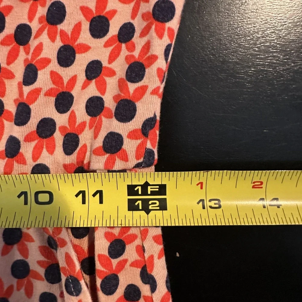Boden Dress Womens 2R Pink Red Blue Floral Sleeveless Midi Summer Pockets V Neck